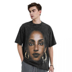 Retro Sades Singer Washed T Shirts Streetwear Hip Hop Novelty T-Shirt Tees Tops Men Women Cotton Harajuku Summer Lootquake LLC