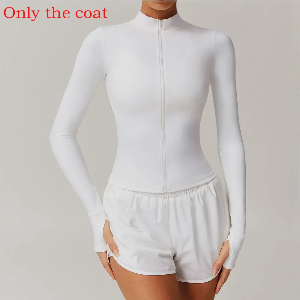 Women Zip Long Sleeve Sports Jacket