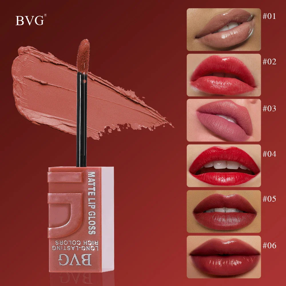 Multi-color matte lasting lip gloss lip gloss, non-greasy, non-fading, high-end warm colors, rich makeup liquid lipstick. Lootquake LLC