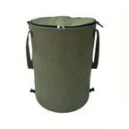 Outdoor Portable Foldable Trash Can with Lid Camping Picnic Garbage Bin Waste Storage Basket Yard Garden Garbage Bag Leaf Bag