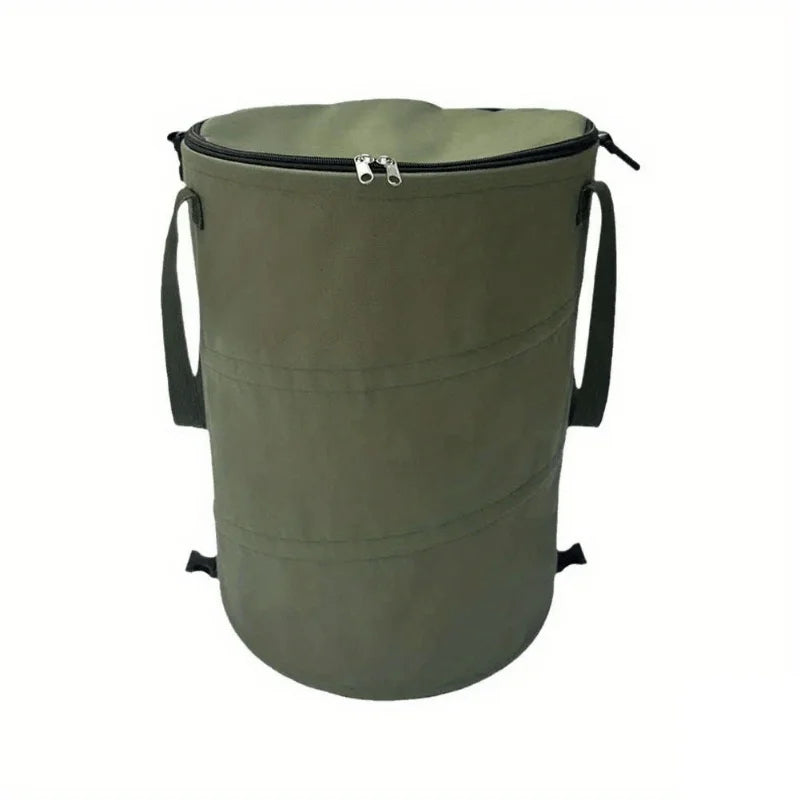 Outdoor Portable Foldable Trash Can with Lid Camping Picnic Garbage Bin Waste Storage Basket Yard Garden Garbage Bag Leaf Bag
