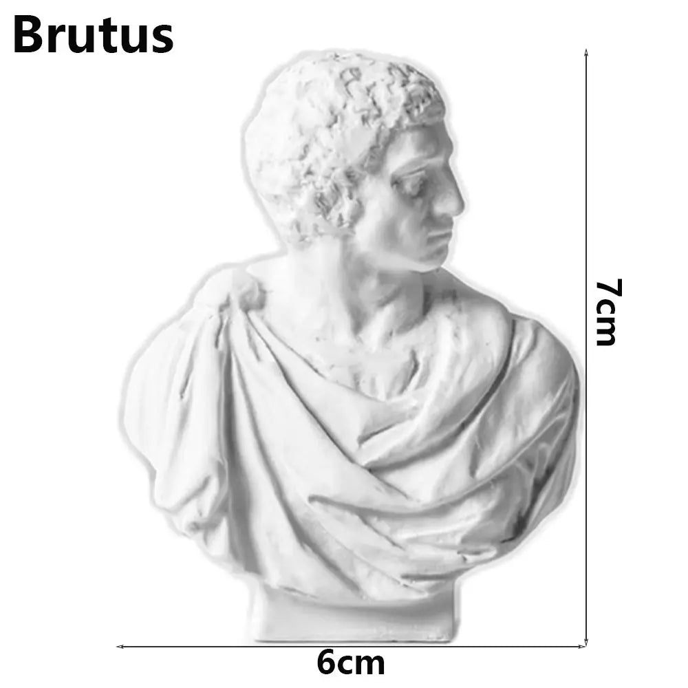 Miniature Desktop Ornament Home Decor Gypsum Portraits Greek Mythology Figurine Famous Sculpture Plaster Bust Statue Lootquake LLC