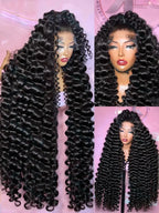 13x6 HD 38 42 Inch 200% Loose Deep Wave Curly Lace Front  Human Hair Wigs 13x4 Lace Frontal Raw Brazilian Remy Hair Wig