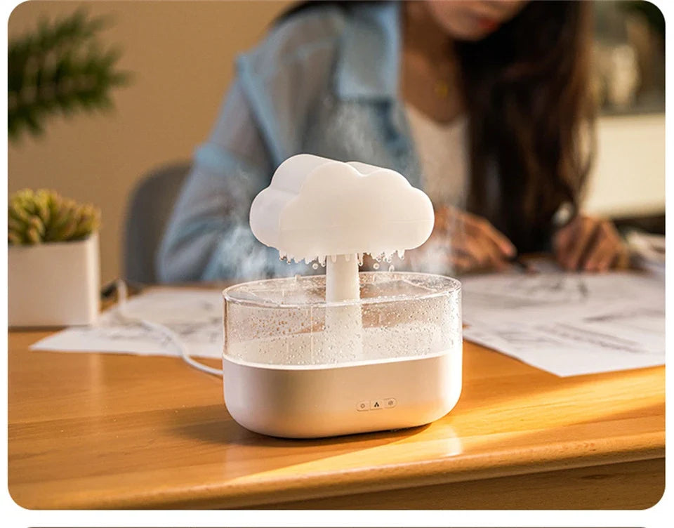 Mi Mushroom Air Humidifier Wireless Fragrance Diffuser Bedroom Essential Oils Diffuser Rain Cloud Night Light Home Appliance Lootquake LLC