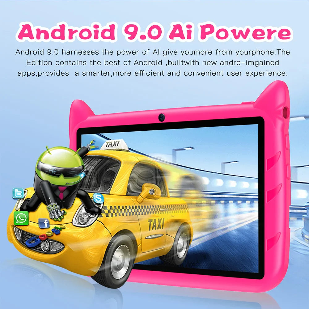 7 Inch Kids Tablets Children's Gifts Learning Education Android Tablet PC Quad Core 4GB RAM 64GB ROM 5G WiFi Bluetooth Cameras Lootquake LLC
