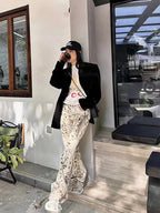 Baggy Wide Leg Jeans Women High Waisted Retro Leopard Print Straight Jeans High Street Streetwear Y2k Vintage Denim Trousers Lootquake LLC