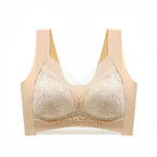 L-5XL Women Large Bra Push Up Ice Silk Seamless upper Bralette Lace Wireless Summer Bras Plus Size Top Lingerie Underwear 15019