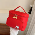 Sanrio Hello Kitty Handbag Cosmetic Bag Hot Selling Item New Product Kawaii Cartoon High-Capacity Outdoors Campus Adult Student Pi-Mart