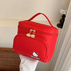 Sanrio Hello Kitty Handbag Cosmetic Bag Hot Selling Item New Product Kawaii Cartoon High-Capacity Outdoors Campus Adult Student Pi-Mart