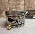 Carved Piston Skull Face Sculpture Resin Skull Artwork Statue Crafts Home and Office Personalised Desktop Decoration Ornaments Lootquake LLC