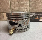 Carved Piston Skull Face Sculpture Resin Skull Artwork Statue Crafts Home and Office Personalised Desktop Decoration Ornaments Lootquake LLC
