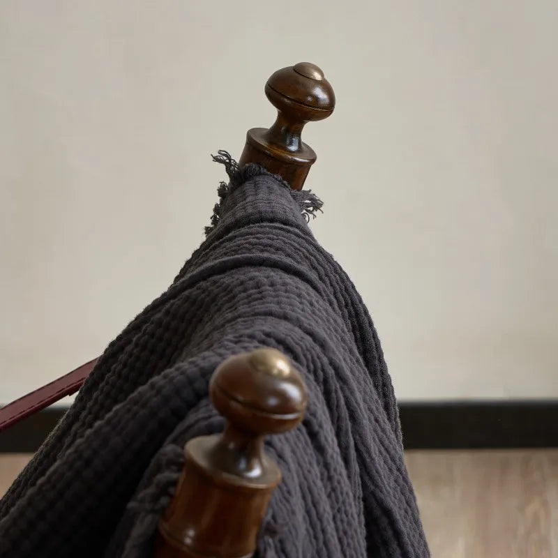 Maillard Cotton Blankets Four Layers Of Gauze Sofa Cover Blanket With Tassel AB Side Office Nap Decorative Bed Muslin Blanket Lootquake LLC
