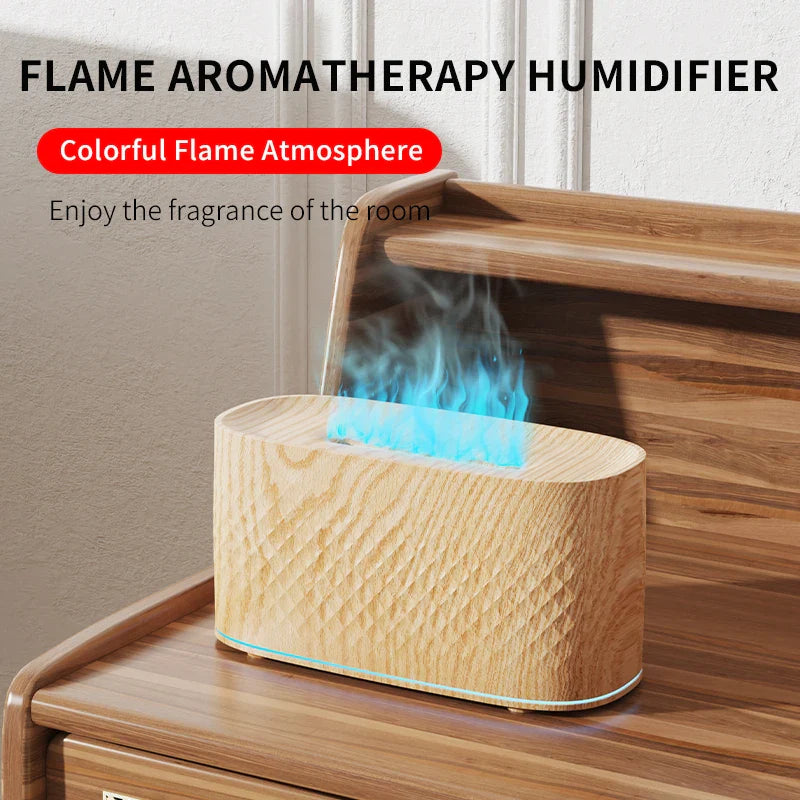 Colorful Simulation Flame Aroma Diffuser Home Hotel Desktop USB Air Humidifier Lootquake LLC