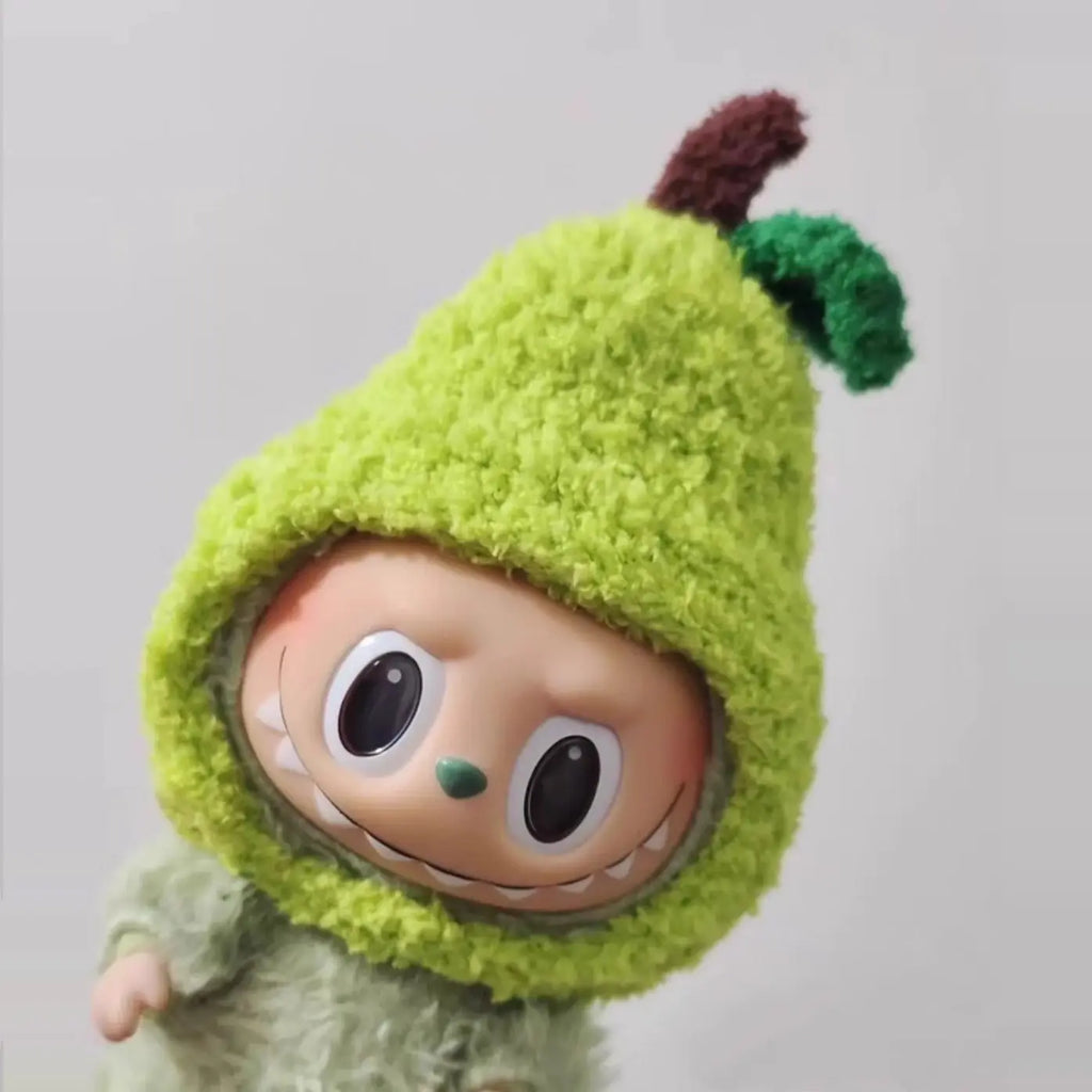 Labubu doll pendant, rubber doll clothes, rabubu v2v1 sitting party head cover hat heartbeat macaron 17cm 15CM Lootquake LLC
