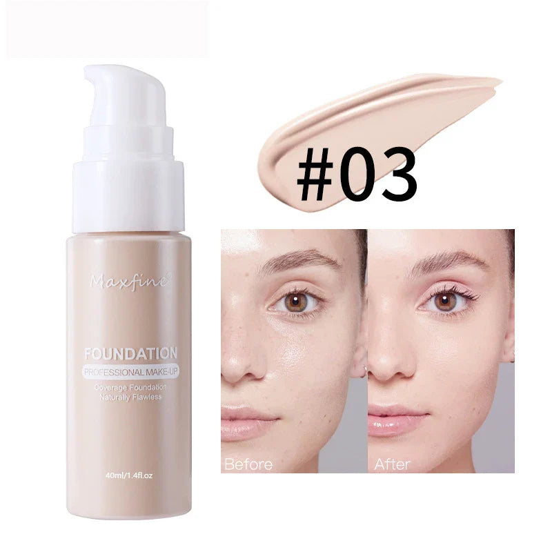 1PCS 12 Color Liquid Foundation Powder Is Light And Delicate Moisturizing High Coverage Easy To Apply And Long Lasting Lootquake LLC