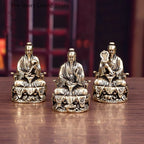 Sanqing Tianzun Statue Chinese Taoism Taishang Laojun Crafts Ornament Sculpture Carving Statue Collection Home Decor