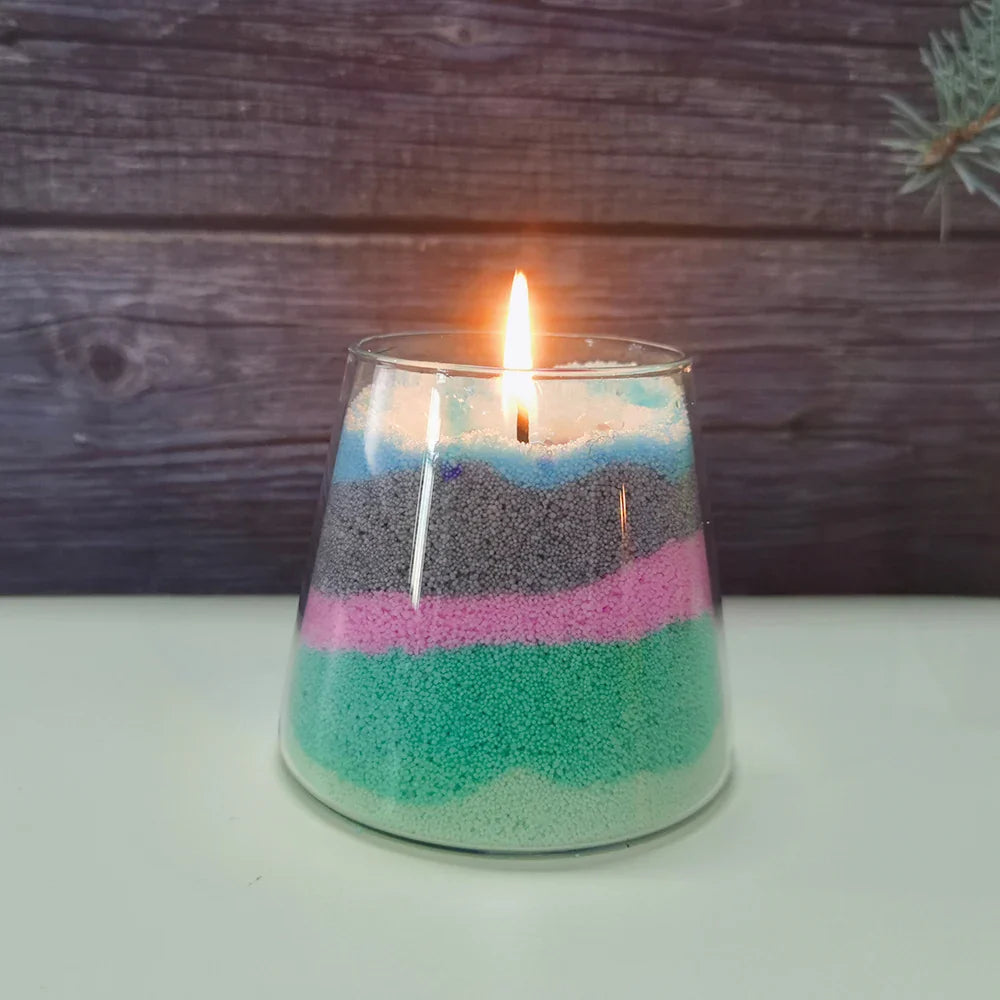 FPOO Scented Candle Making Kit DIY Handmade aromatic Paraffin mold Candle Wick Sand Painting Making Tools Home Decoration Candle