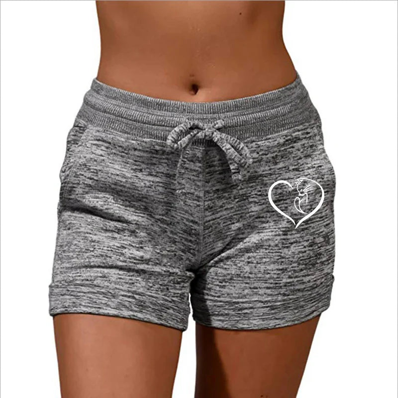 SunnyStride Women's High-Waist Sport Shorts THRIXINE