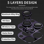Camera Lens Metal Protector Glass For iPhone 14 Pro 13Pro 13 12 Pro Max Plus Full Cover Lens Protective Cap For iPhone 13 14Pro Tempered Glass Lens Film Metal Camera Screen Protection HD Clear Lens Protector