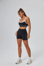 FlareLift Yoga Set: High-Waist Pants & Backless Bra THRIXINE