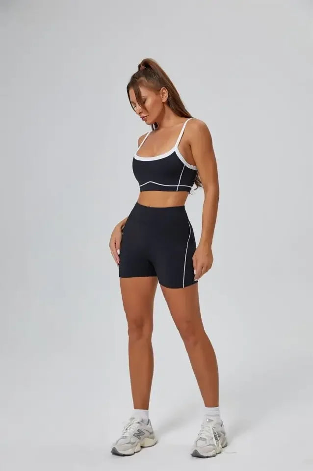 FlareLift Yoga Set: High-Waist Pants & Backless Bra THRIXINE