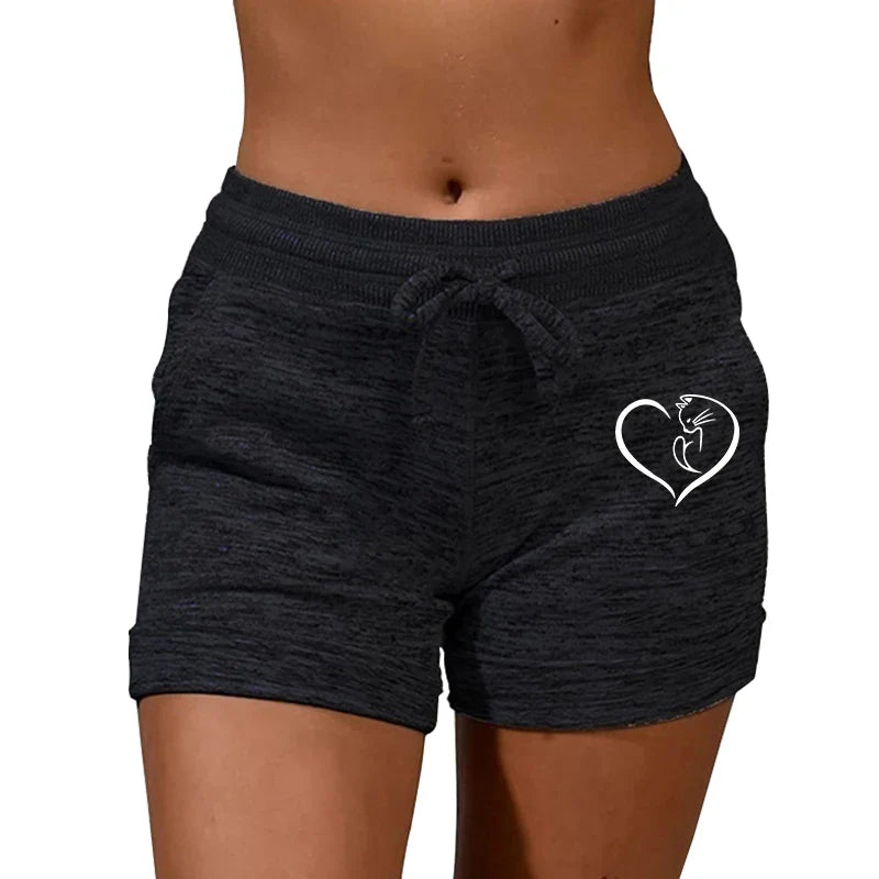 SunnyStride Women's High-Waist Sport Shorts THRIXINE