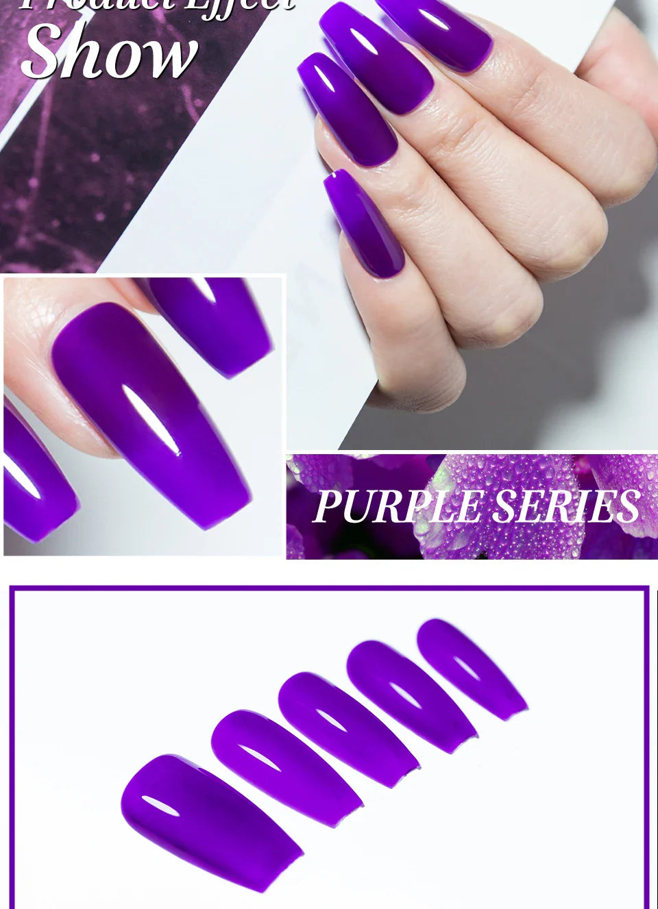 Rainbow Ghini UV LED Glitter Purple Gel Nail Polish 15ml Manicure Art Accessories Nail Glue Supplies for Professionals Varnishes Lootquake LLC