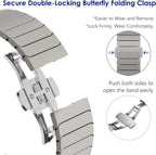 Stainless Steel Apple Watch Band - Stylish Durable Design - SJB-DIAMOND ELITES
