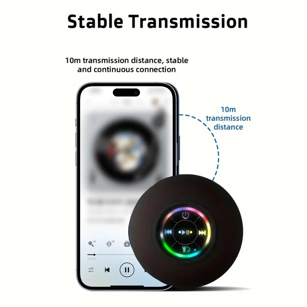 Mini Bluetooth Speaker Shower Subwoofer with Color LED Waterproof Handsfree Loudspeaker Music For Bathroom Pool Beach Car Phone Lootquake LLC