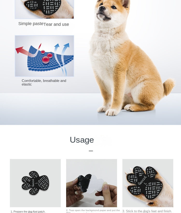 4PCS Dog Anti Slip Pad Breathable Foot Pad Disposable Pet Foots Mat Prevent Slip Waterproof Protector Avoid Dogs Slipping Lootquake LLC