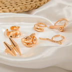 Docona Fashion Elegant Stacking Gold Colour Rings Geometric Design Ring Set Accessories Daily Festival Party Gifts 27910