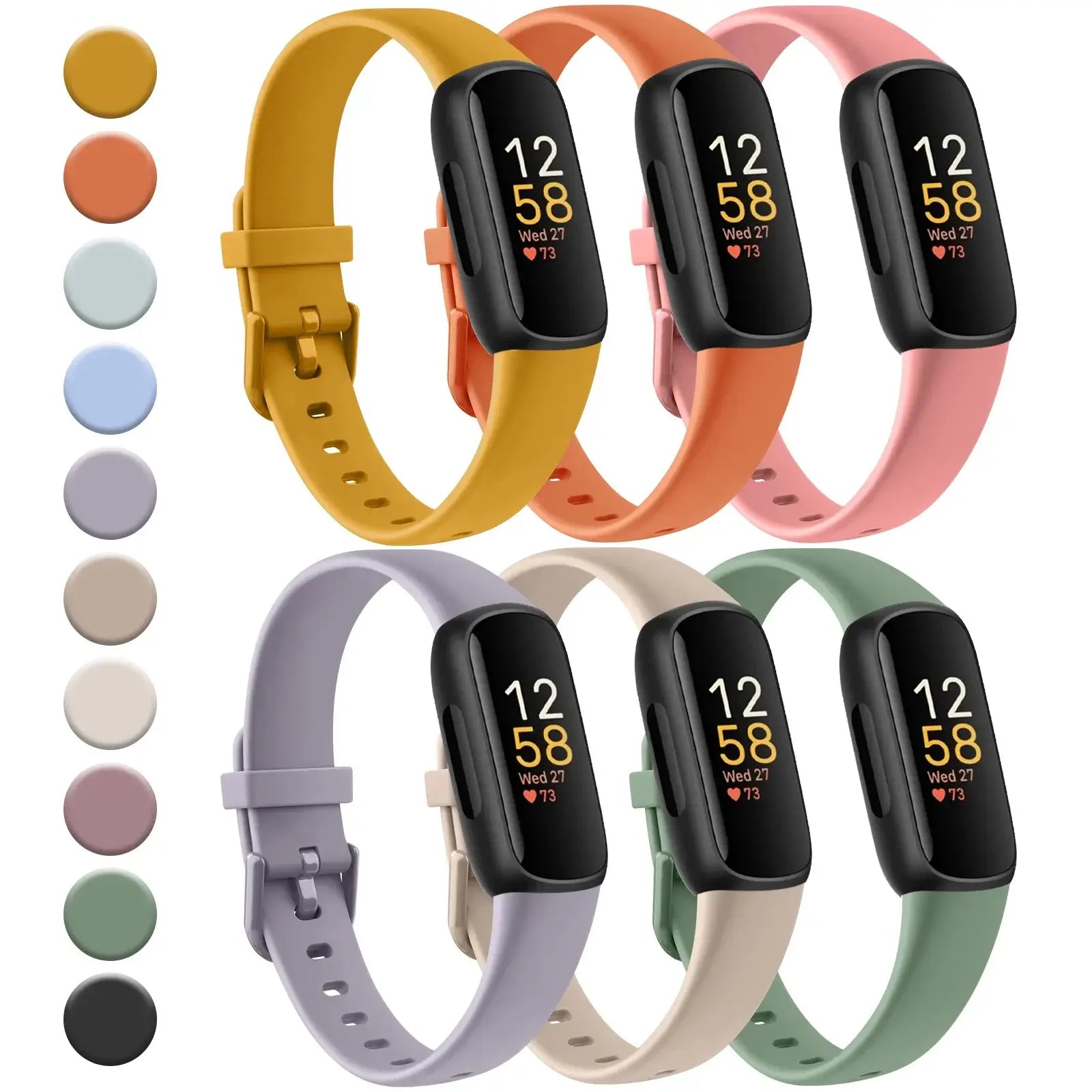 Fitbit Inspire 3 Silicone Band – Soft Waterproof Strap - SJB-DIAMOND ELITES
