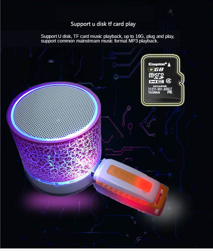 Bluetooth Mini Speaker Wireless Speaker Colorful LED TF Card USB Subwoofer Portable MP3 Music Sound Column For PC Phone Lootquake LLC