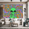Psychedelic Vertigo Alien Tapestry Wall Hanging Abstract Hippie Tapies Witchcraft Mysterious Bohemian Dormitory Home Decor Lootquake LLC