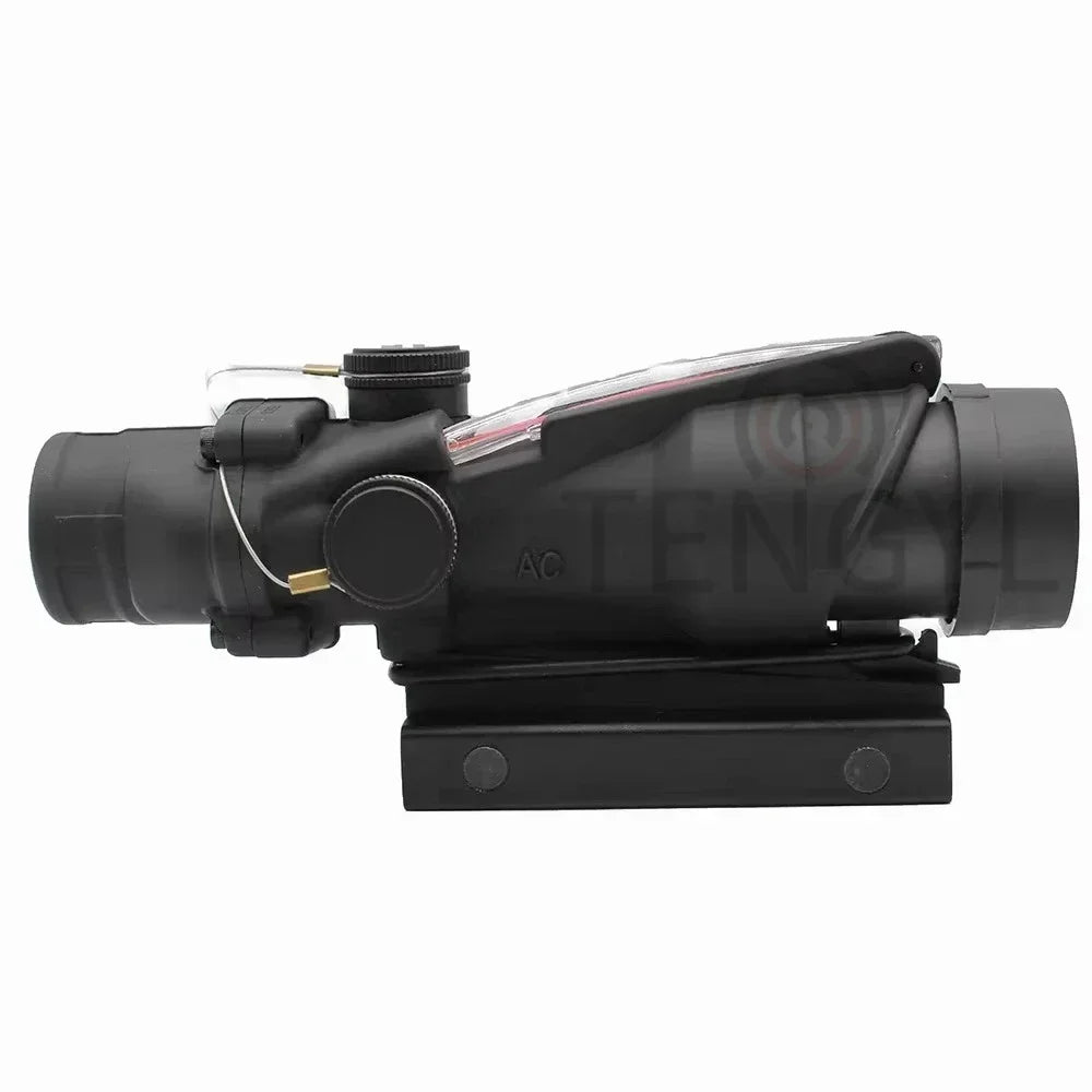 Hunting A*OG 4x32 Fiber Illuminated Red Chevron Scope THRIXINE