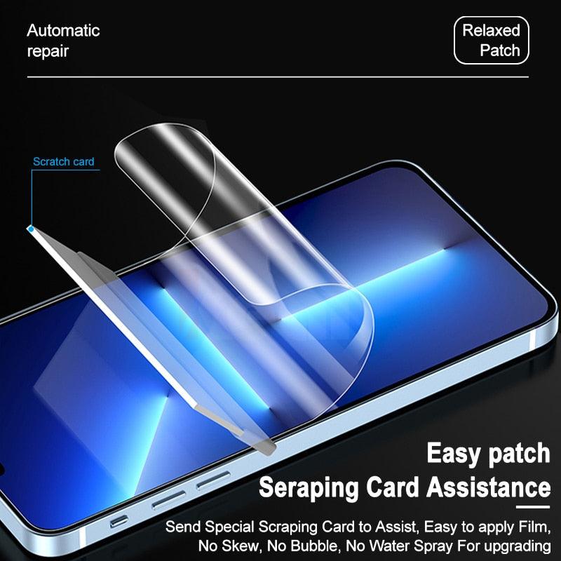 2Pcs Matte Film For iPhone 13 11 12 Pro MAX Mini Screen Protector XS Max XR X 7 8 6S 6 Plus SE Phone Accessories Soft Transparent Protective Screen Protector Film Stevvex
