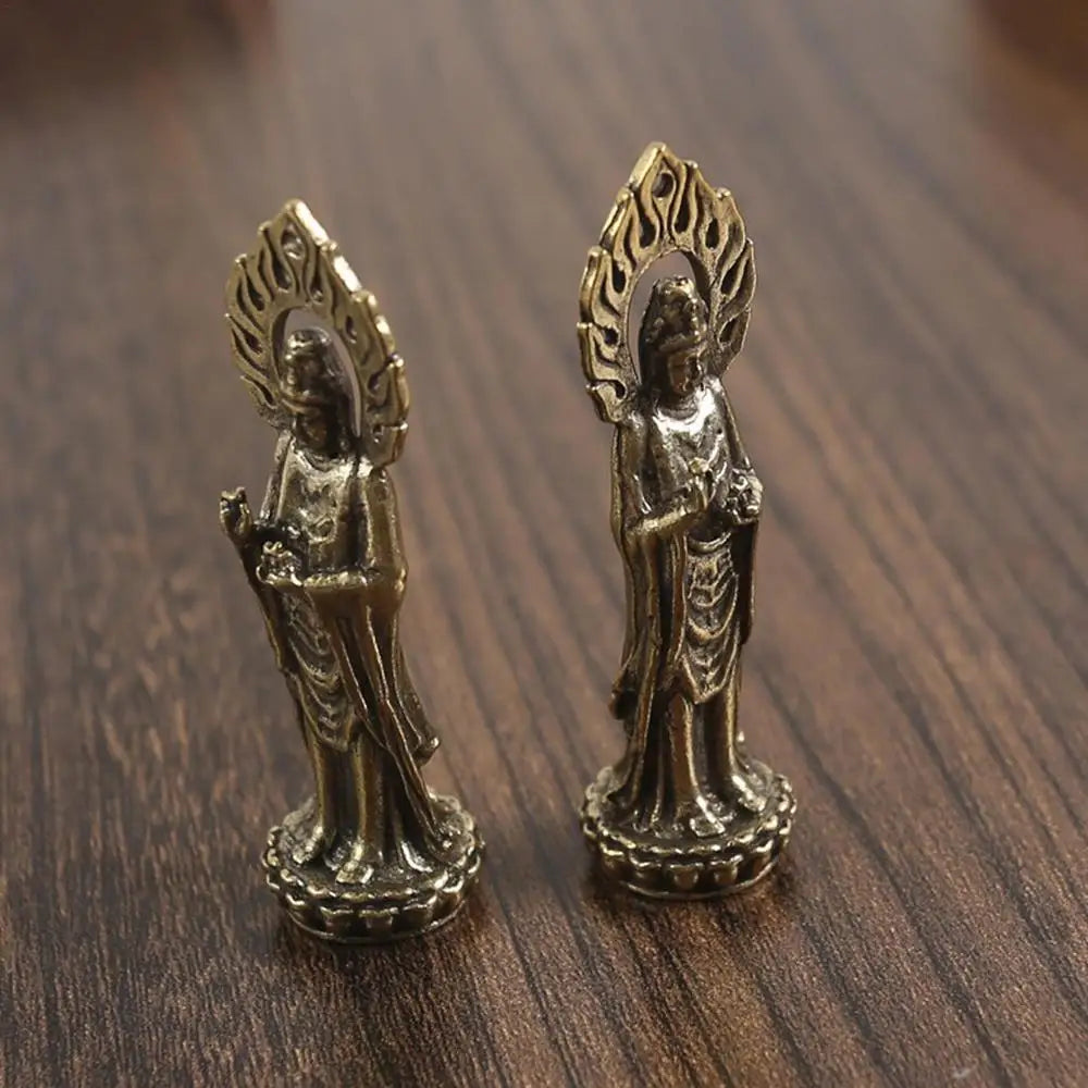Kwan Yin Statues Buddha Figurine Craft 2.4 Inch Buddhist Avalokiteshvara Statue Chinese Feng Shui Sculpture Crafts Figurine Lootquake LLC
