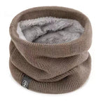 Winter Knitted Neck Warmer Thickened Plush Warm Scarf Windproof Cold Proof Men Women Outdoor Skiing Running Hiking Neck Cover