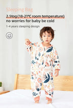 Baby Sleeping Bag Cute Flowers Print Toddler Sleepwear Walk Play Pajamas 2.5Tog Thick Winter Keep Warm Sleepsack 1-4 Years