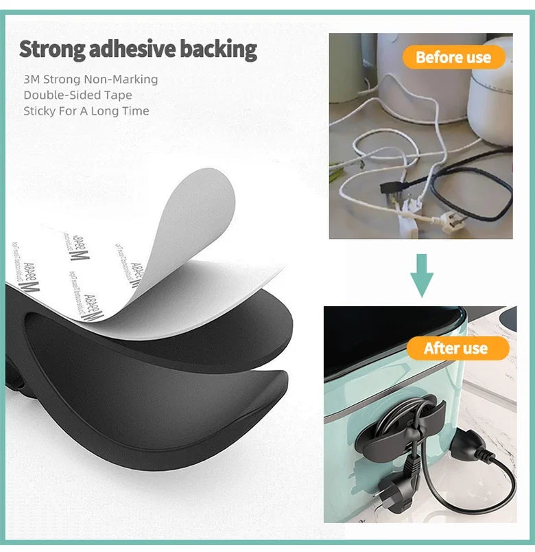 Kitchen storage wire winder, household traceless plug fixed power cord organizer, wire and cable management, home storage tools Lootquake LLC