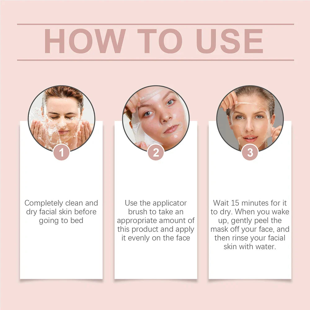 Collagen Overnight Wrapping Mask Elasticity & Hydration Hydrolyzed Collagen Peel Off Mask Smooth & Tight Skin Korean Skin Care Lootquake LLC