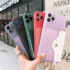 Luxury Wallet Phone Case For iPhone 13 Pro Max 11 12 Pro Max X XR XS 7 8 Plus 13 Mini Soft Silicone Handbag Card  Phone Case Wallet Compatible iPhone Bag Cover Stevvex