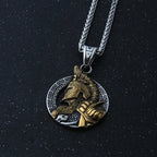 stainless steel King of War Spartan Warrior Portrait Pendant Men\'s Necklace Trend Rock Hip Hop Party Jewelry Christmas Gift
