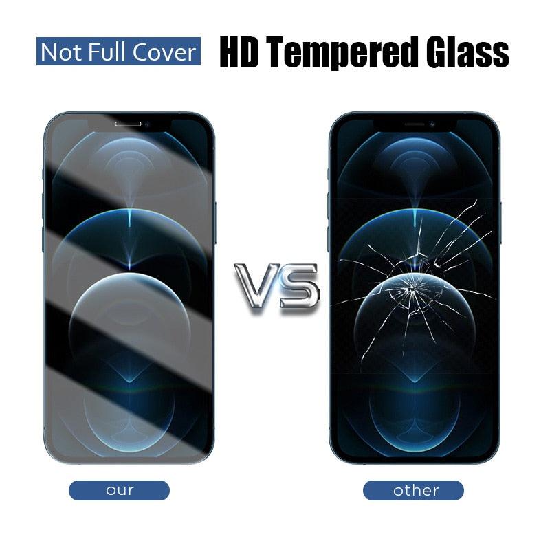 6in1 Tempered Glass for iPhone 11 12 13 14 Pro XR XS Max Camera Screen Protector for iPhone 12 Pro Max Mini 7 8 6 6S Plus Glass 9H Anti Scratch Shatterproof Ultra Clear Screen Protector Stevvex