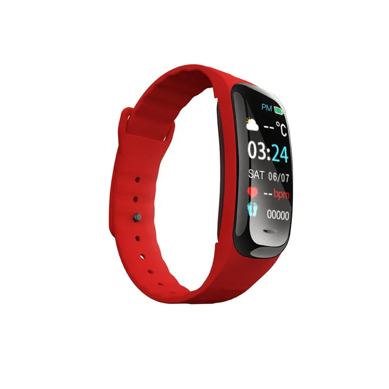 Smart Watch C1 Plus Bluetooth Step Counting Sports Bracelet Fitness Tracker Heart Rate Blood Pressure Sleep Men Women Gift