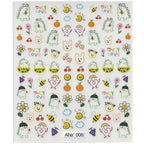 42Model Sticker Nail Decal 3D Adhesive Patch,Smile/Animal/Flower Nail Art Decorations Manicure Sticker Easter Day Design Decal- Lootquake LLC