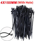 Creative Nylon Cable Ties with Screw Hole Mount Self Locking Loop Wrap Bundle Ties Strap DIY Office Cables Wire Fasten Organizer