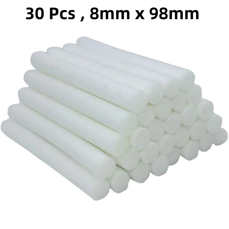 30 Pcs/Pack Humidifier Filter Cotton Refill Travel Mini Humidifier Filters Sticks Car Humidifier Replacement Parts Lootquake LLC