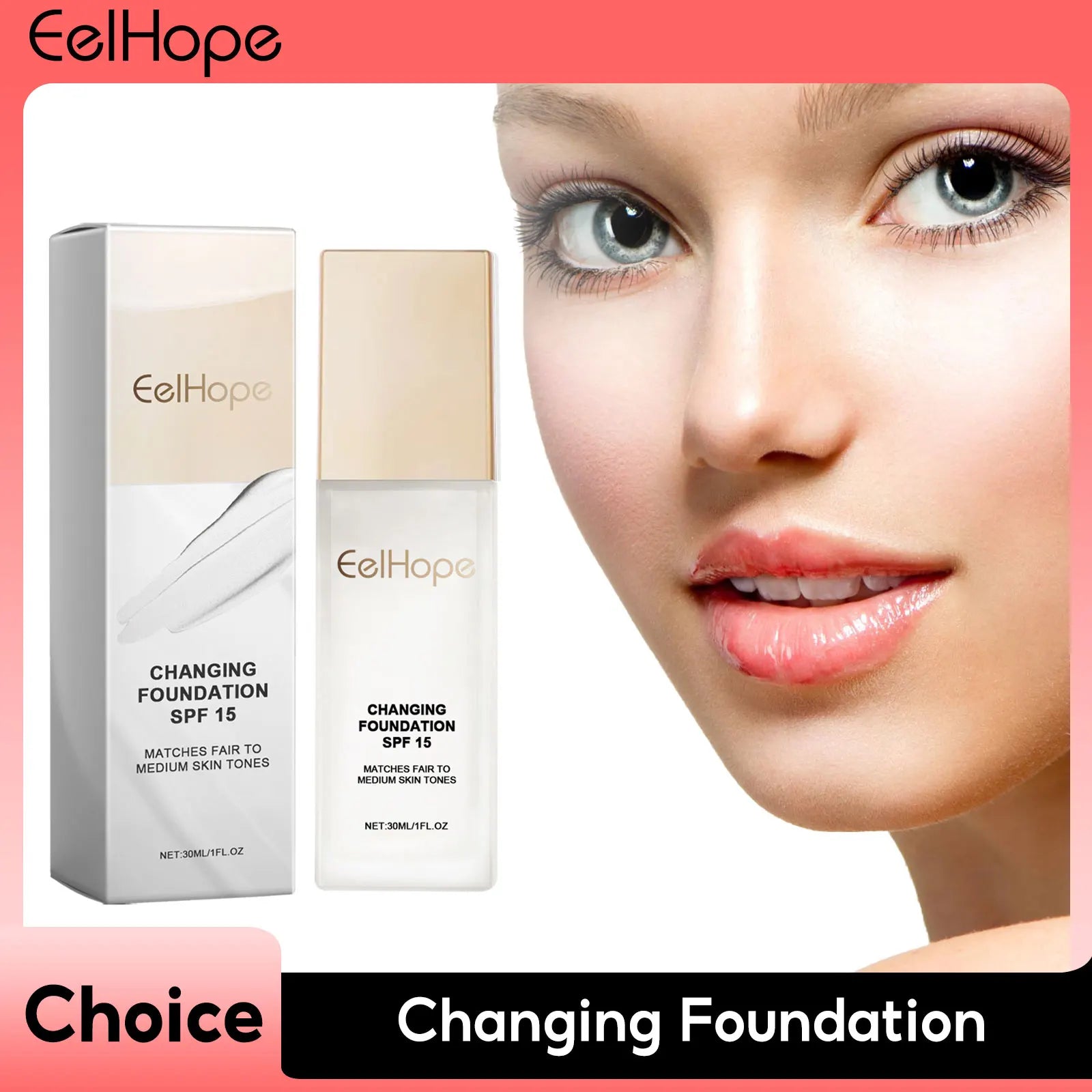 Makeup Base Face Liquid Natural Concealer Full Coverage Moisturizer Oil-control Sunscreen Waterproof Foundation Cream Cosmetics