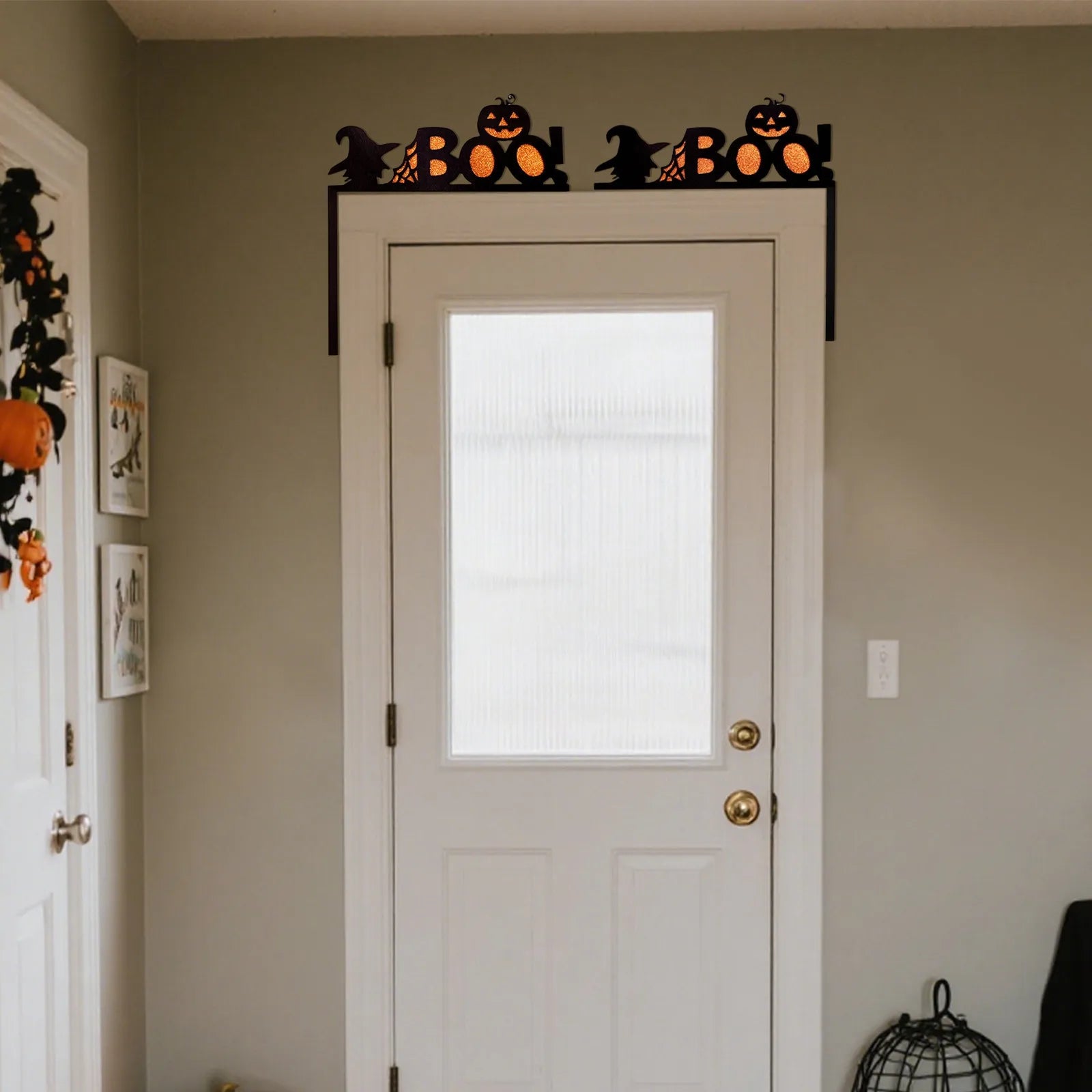 Halloween Door Frame Decoration,bats,pumpkins,spider Webs,door And Window Corner Sign, Halloween Home Decor,corner Stickers